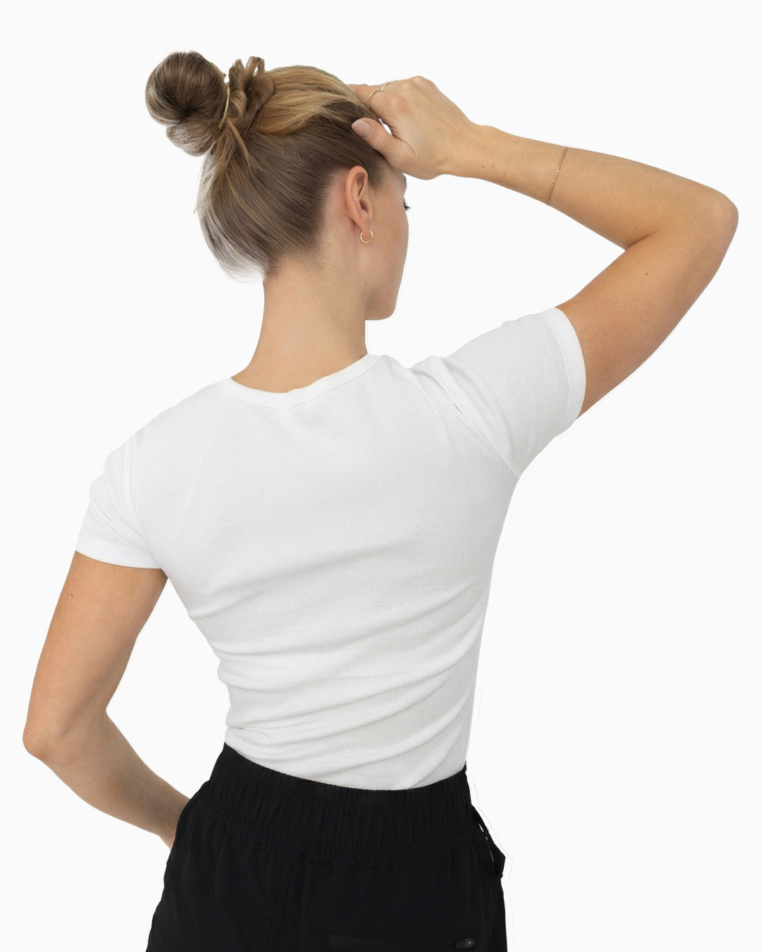 Short Sleeve Skinny Ribbed T-Shirt